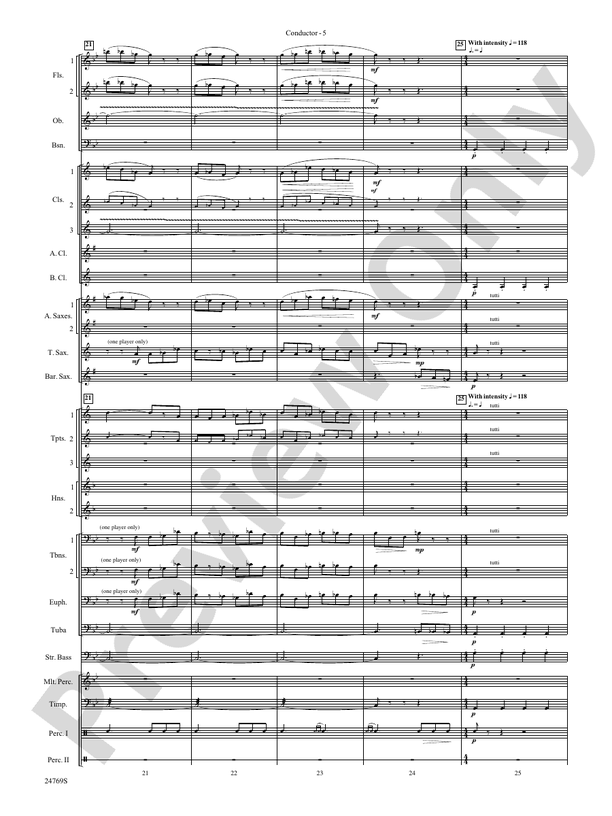 Silver Winds - Concert Band Conductor Score & Parts (Digital Download)