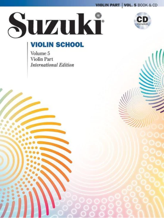 Suzuki Violin School Vol 5 Book/CD (Recorded by Augustin Hadlich) International Edition - Summy Birchard