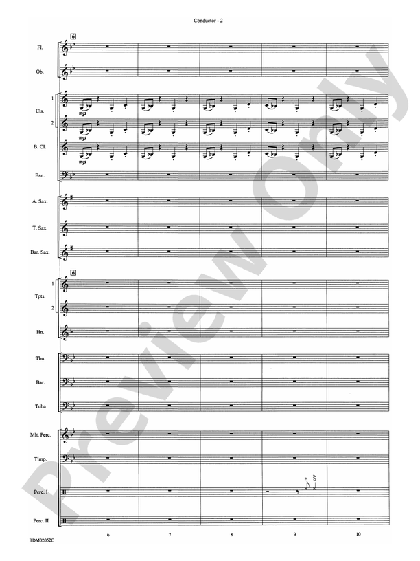 Declaration in Blue - Concert Band Conductor Score & Parts (Digital Download)