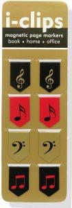 I-clip Magnetic Bookmarks with Treble Clefs Bass Clefs Quavers and Semiquavers