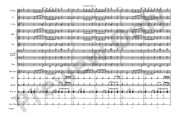 Pressure – Marching Band Conductor Score & Parts (Digital Download)