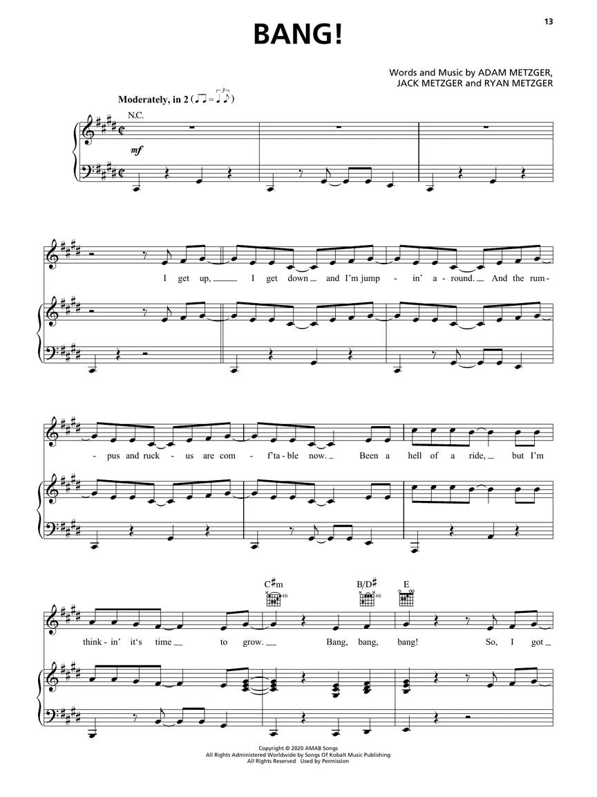 Chart Hits of 2020-2021 - 20 Top Singles - P/V/G - Hal Leonard