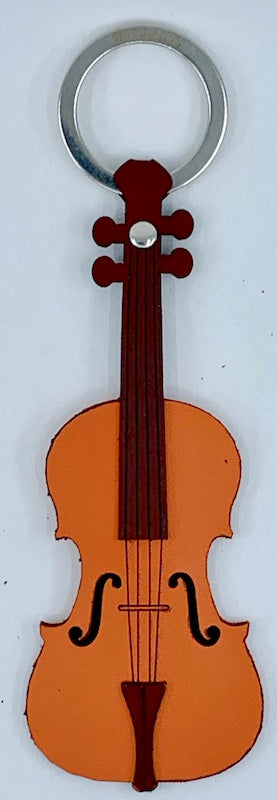 Violin Keyring Leather