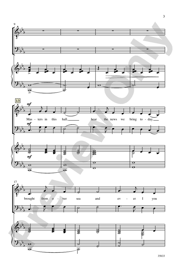 Masters in This Hall – TTBB Choral Octavo (Digital Download)