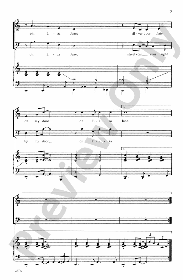 Liza Jane - SATB Choral Octavo (Digital Download)