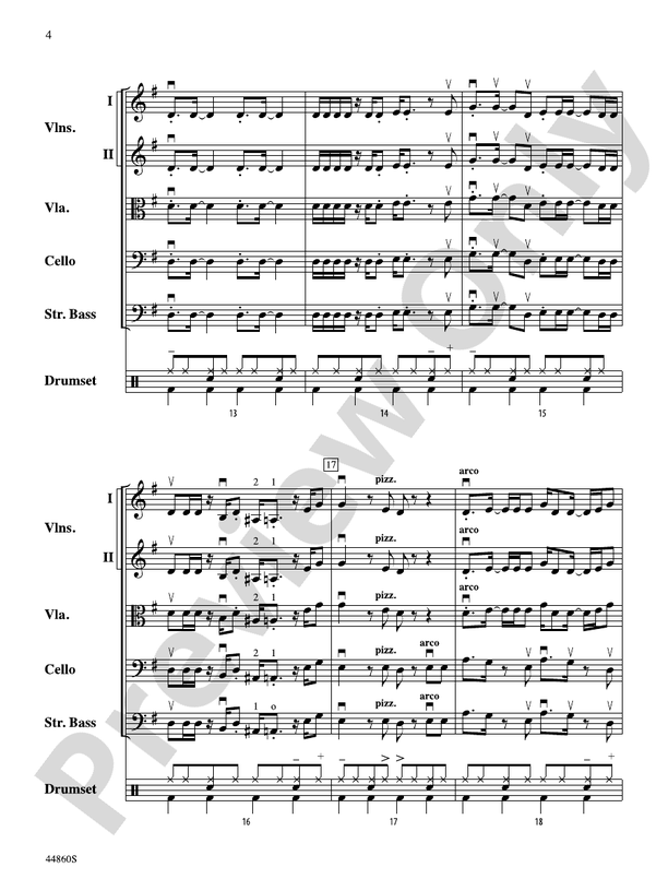 Uptown Funk - String Orchestra Conductor Score & Parts (Digital Download)