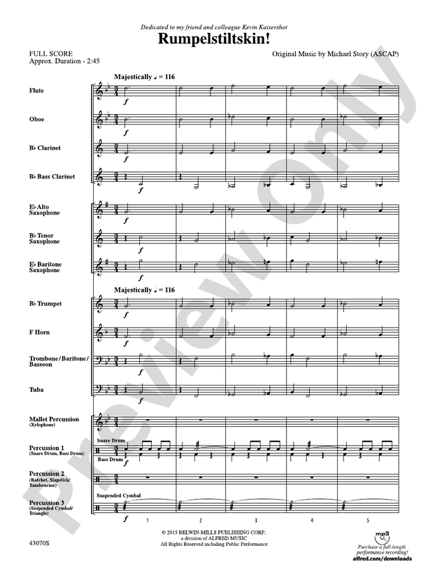 Rumpelstiltskin! - Concert Band Conductor Score & Parts (Digital Download)