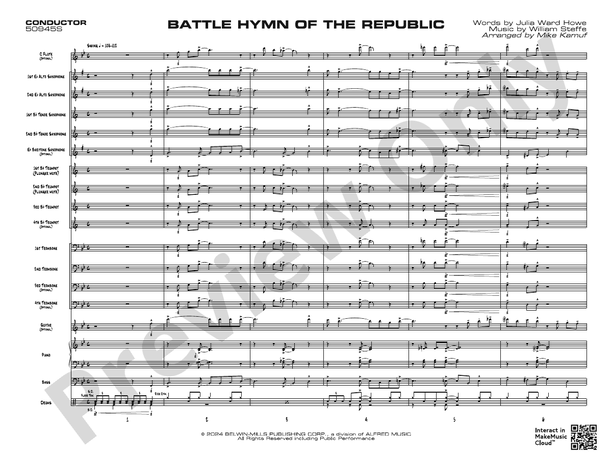 Battle Hymn of the Republic – Jazz Ensemble Conductor Score & Parts (Digital Download)