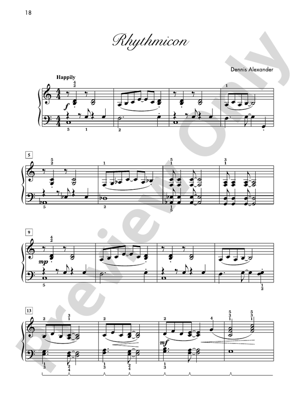 Rhythmicon - Piano Solo (Digital Download)
