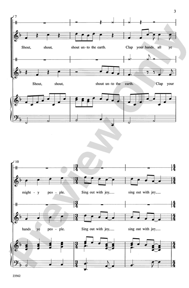 Clap Your Hands – 2-Part/SSA Choral Octavo (Digital Download)