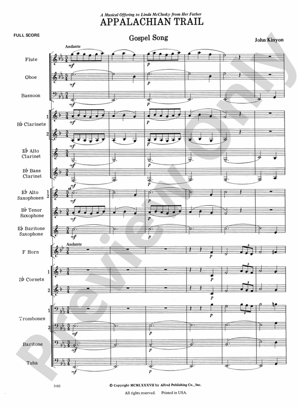 Appalachian Trail - Concert Band Conductor Score & Parts (Digital Download)