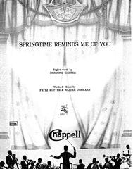 Springtime Reminds Me Of You - Vocal/Piano (Digital Download)