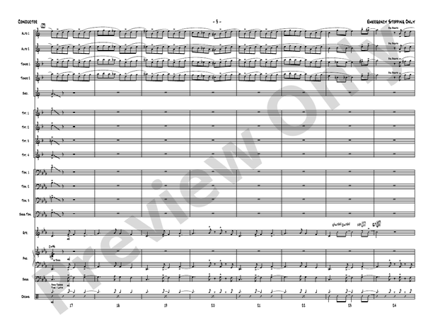 Emergency Stopping Only - Jazz Ensemble Conductor Score & Parts (Digital Download)