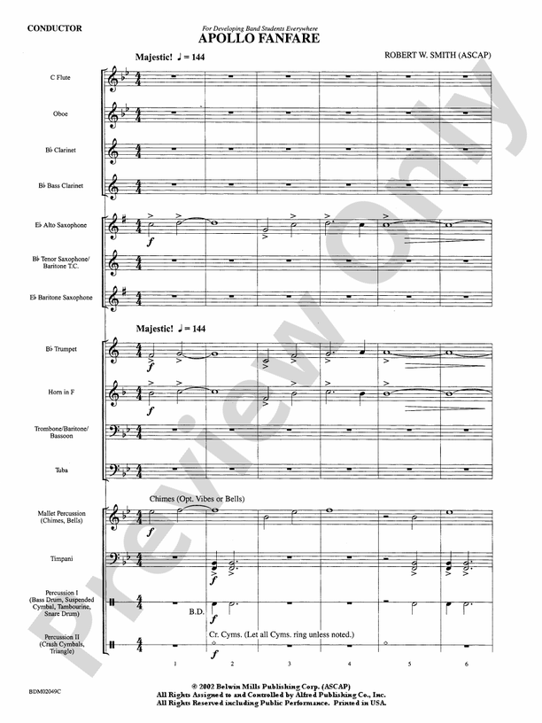 Apollo Fanfare - Concert Band Conductor Score & Parts (Digital Download)