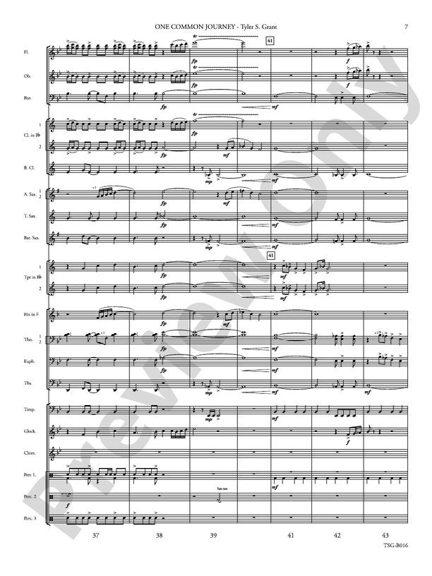 One Common Journey - Concert Band Conductor Score & Parts (Digital Download)