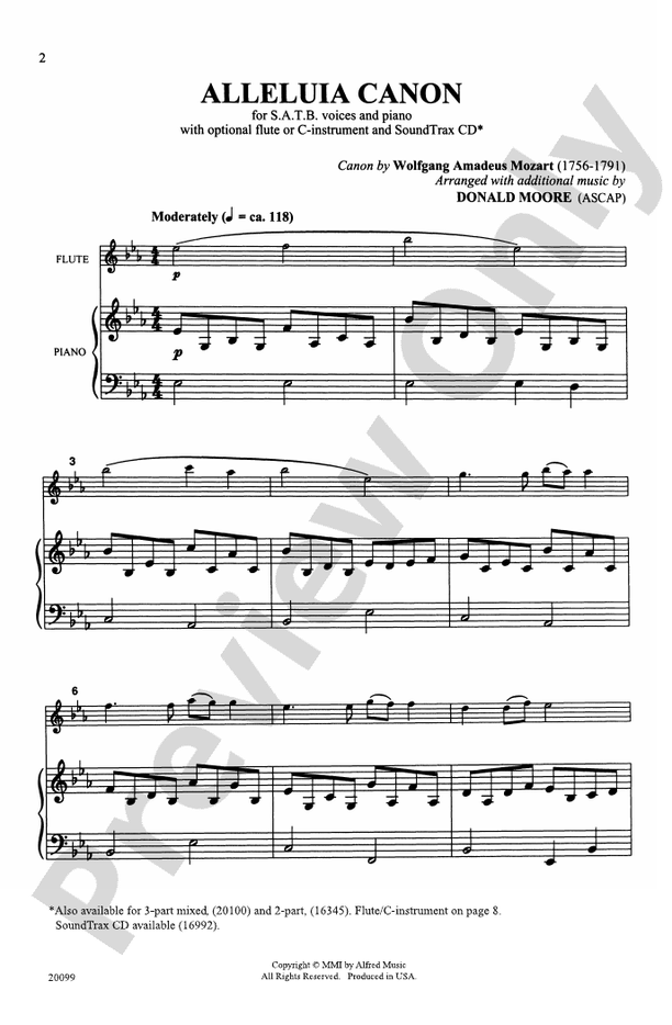 Alleluia Canon - SATB Choral Octavo (Digital Download)