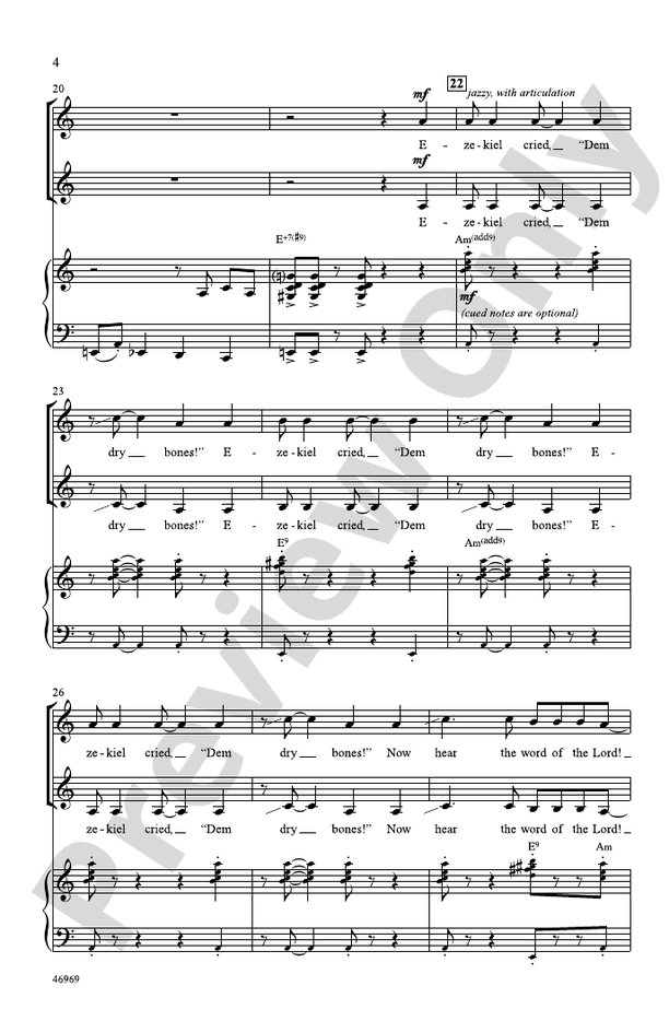 Dry Bones – SSAA Choral Octavo (Digital Download)