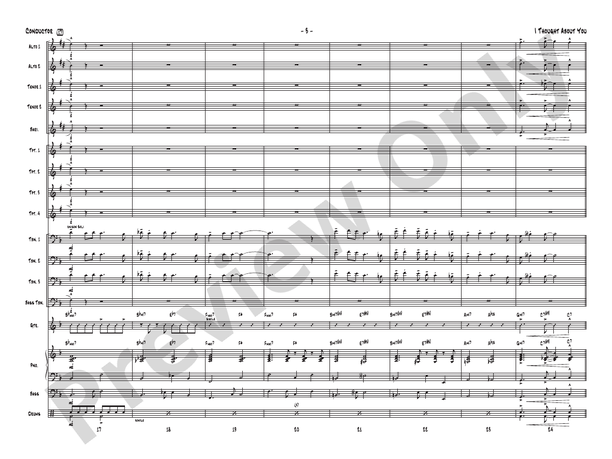 I Thought About You - Jazz Ensemble Conductor Score & Parts(Digital Download)