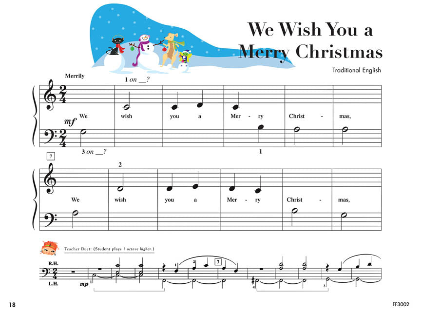My First Piano Adventure Christmas Book B Steps on the Staff - Piano Solo by Faber/Faber Hal Leonard 1472