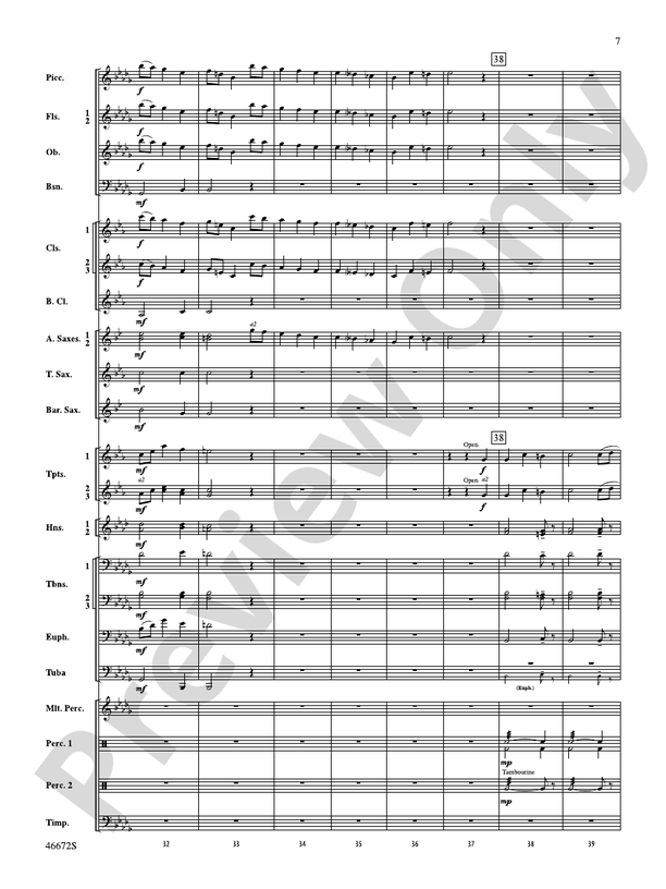 Variants on an English Sea Song - Concert Band Conductor Score & Parts (Digital Download)