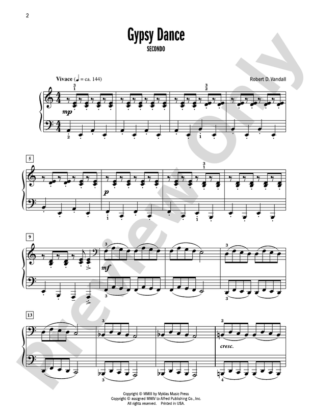 Celebrated Piano Duets, Book 2: Six Diverse Duets for Late Elementary to Early Intermediate Pianists - 1 Piano, 4 Hands (Digital Download)