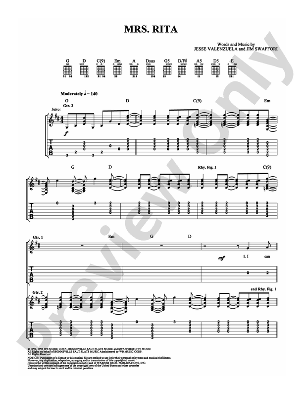 Mrs. Rita - Easy Guitar (Digital Download)
