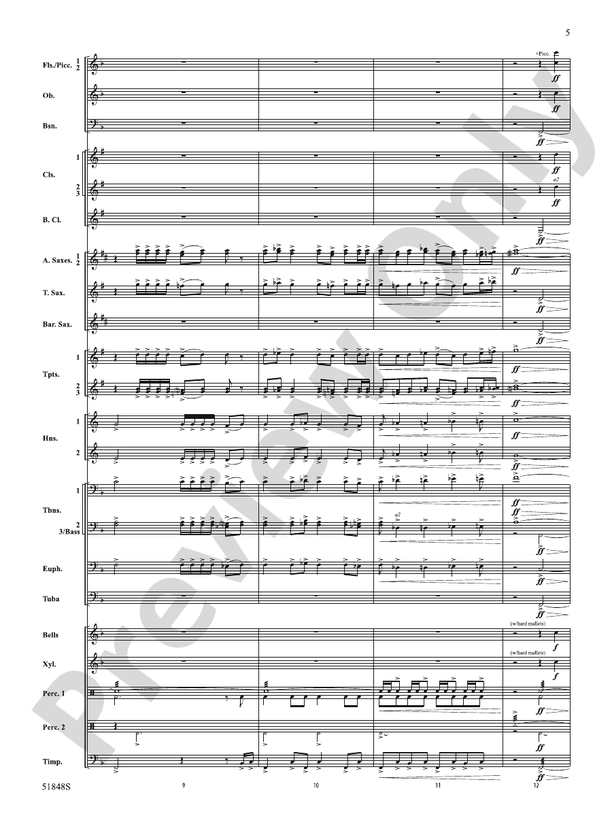 Furious Granite - Concert Band Conductor Score & Parts(Digital Download)