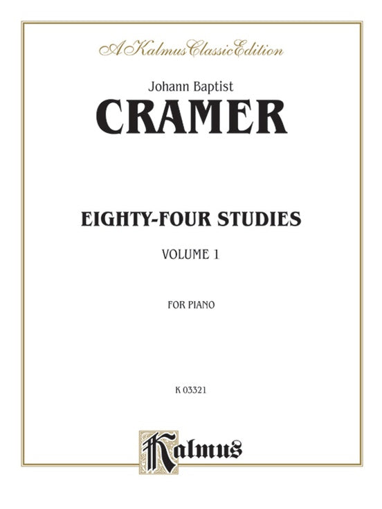 Cramer - Eighty-Four Studies (Volume I) - Piano Solo (Digital Download)