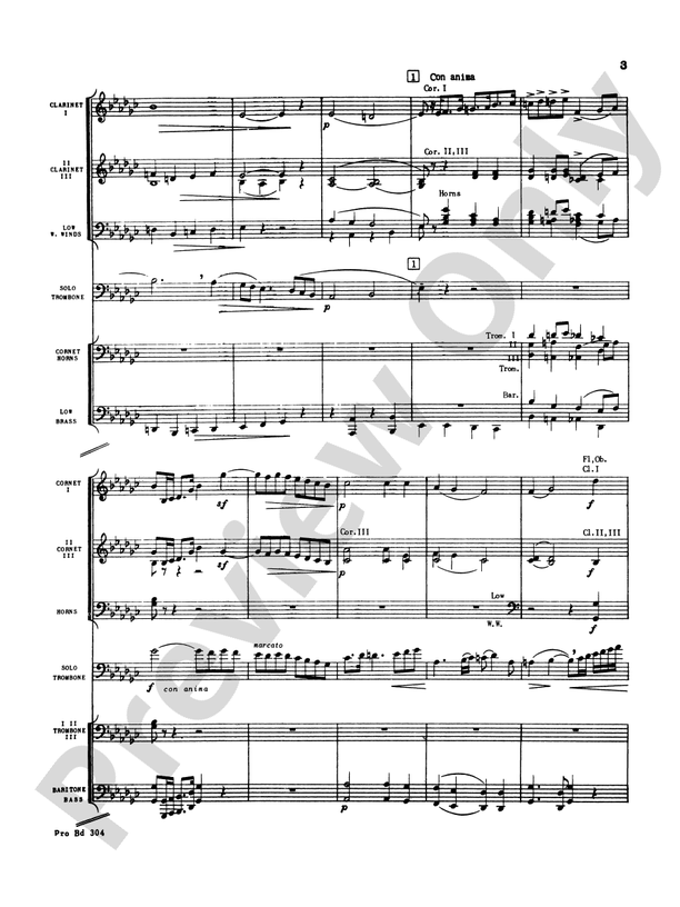 Morceau Symphonique (Trombone Solo and Band) - Concert Band Conductor Score & Parts (Digital Download)