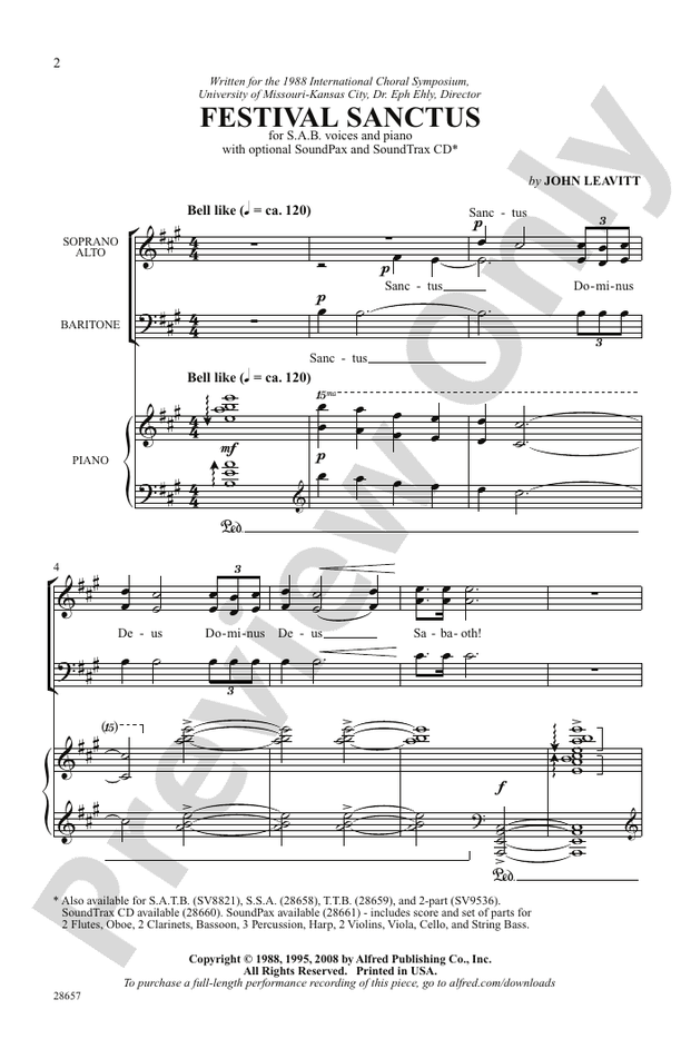 Festival Sanctus – SAB Choral Octavo (Digital Download)