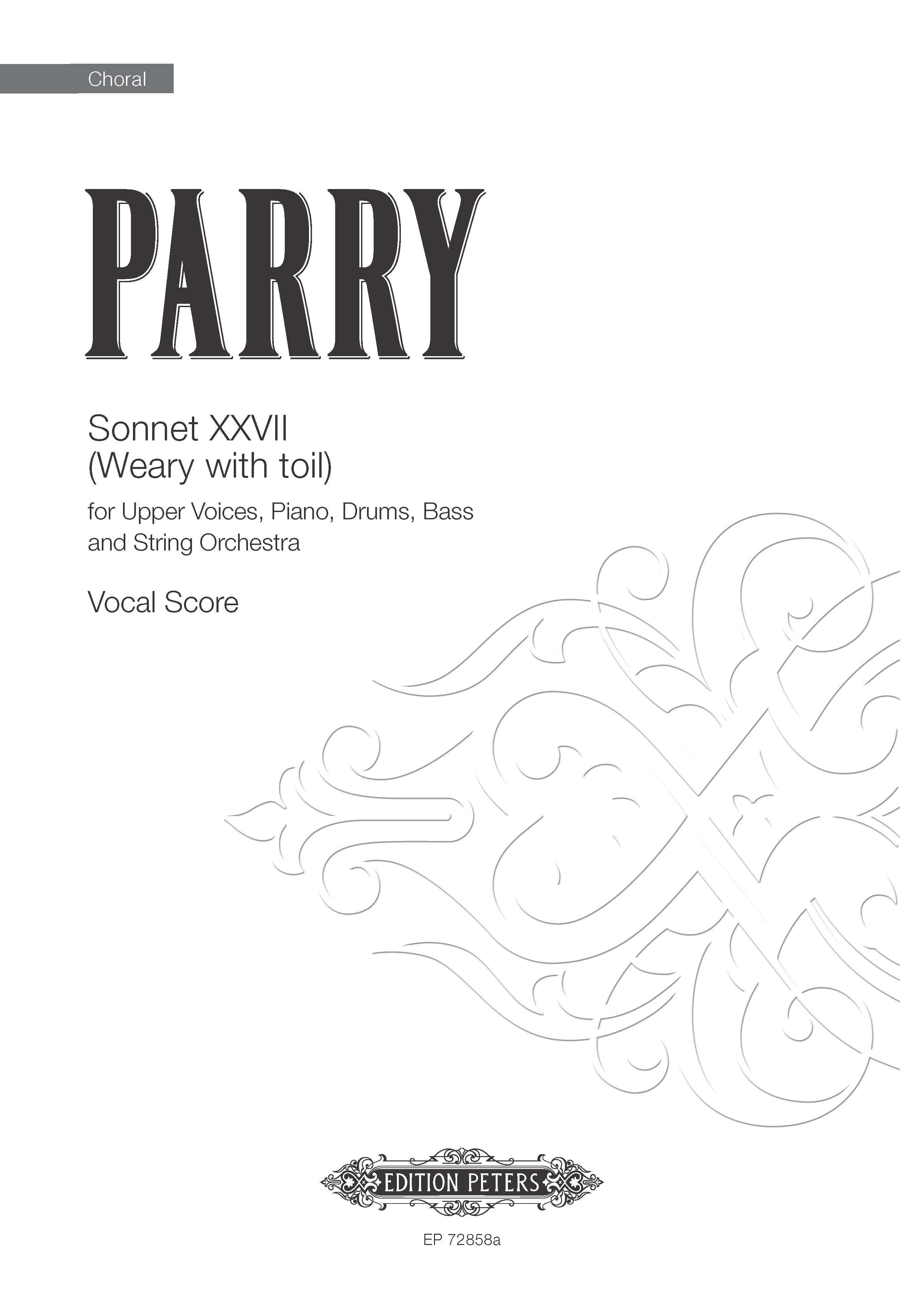 Sonnet XXVII (Weary With Toil) - Piano/Upper Voices (Digital Download)