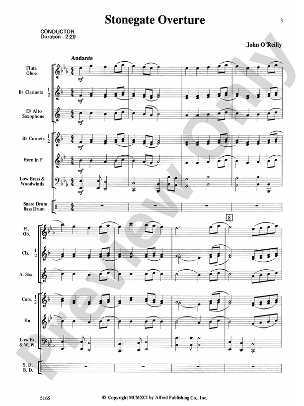 Stonegate Overture - Concert Band Conductor Score & Parts (Digital Download)