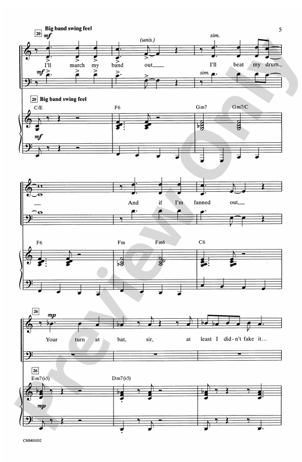 Don't Rain on My Parade – SATB Choral Octavo (Digital Download)