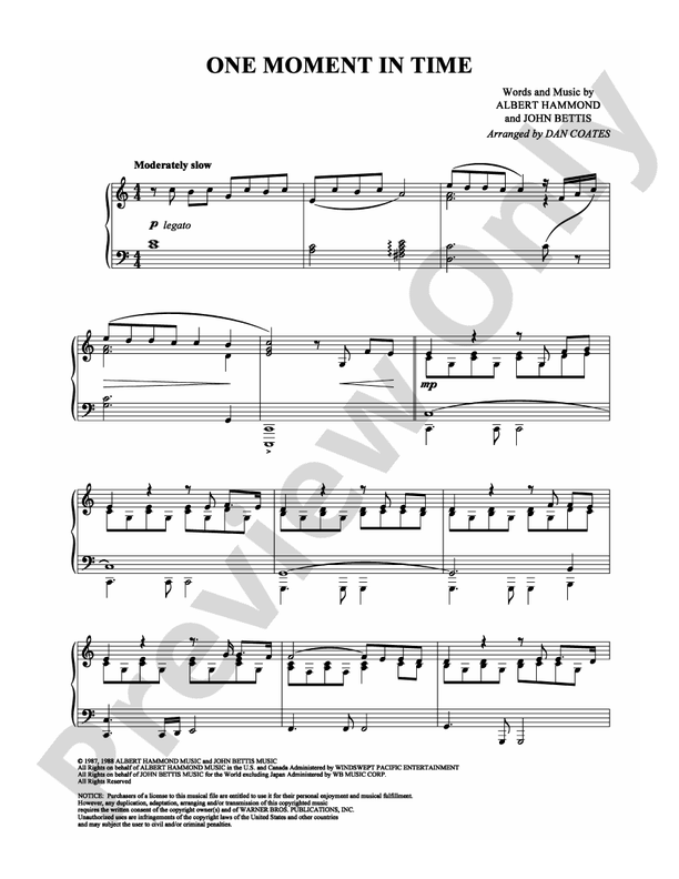 One Moment In Time - DSM-PS-0005734 - Piano (Digital Download)