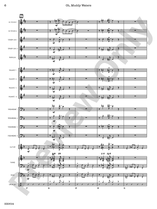 Oh, Muddy Waters – Jazz Ensemble Conductor Score & Parts (Digital Download)