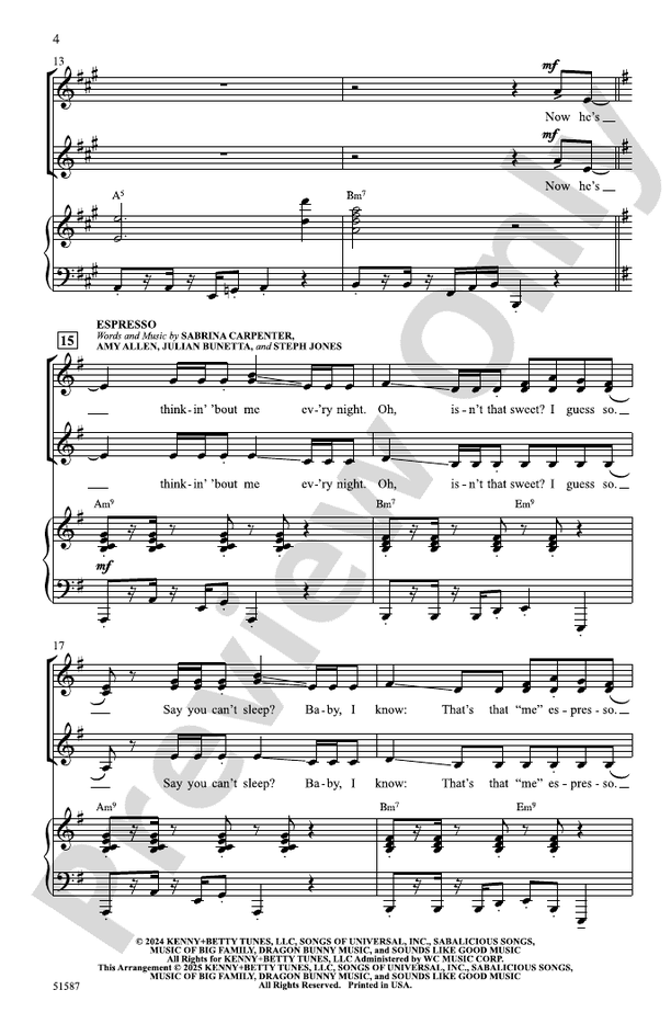 Espresso, Please - SSA Choral Octavo (Digital Download)