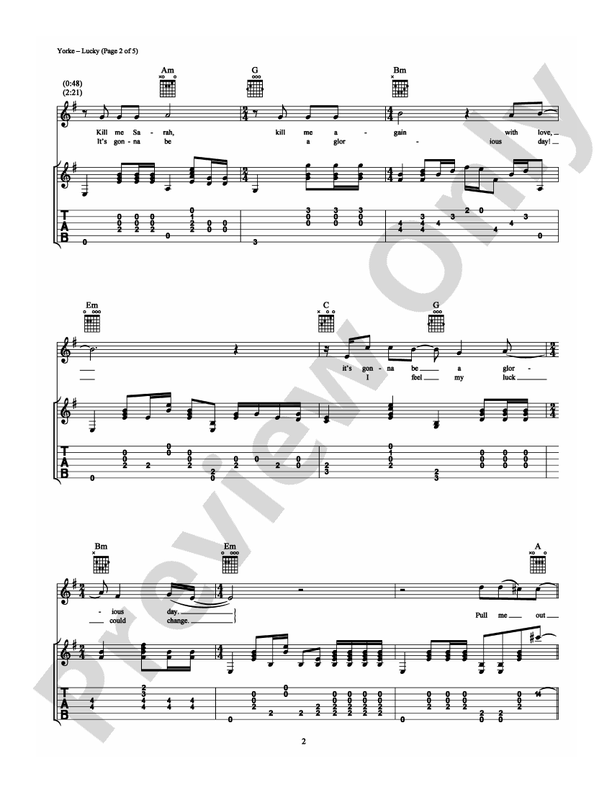 Lucky - Guitar TAB (Digital Download)