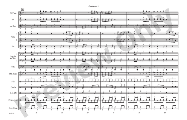 Let's Get Loud – Marching Band Conductor Score & Parts (Digital Download)