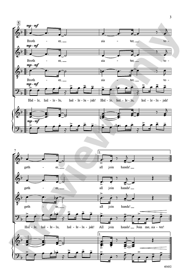 All Join Hands! - SATB, a cappella Choral Octavo (Digital Download)