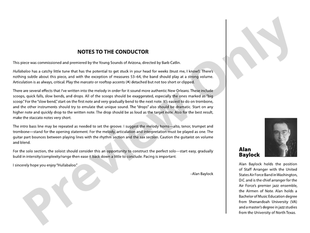 Hullabaloo - Jazz Ensemble Conductor Score & Parts (Digital Download)