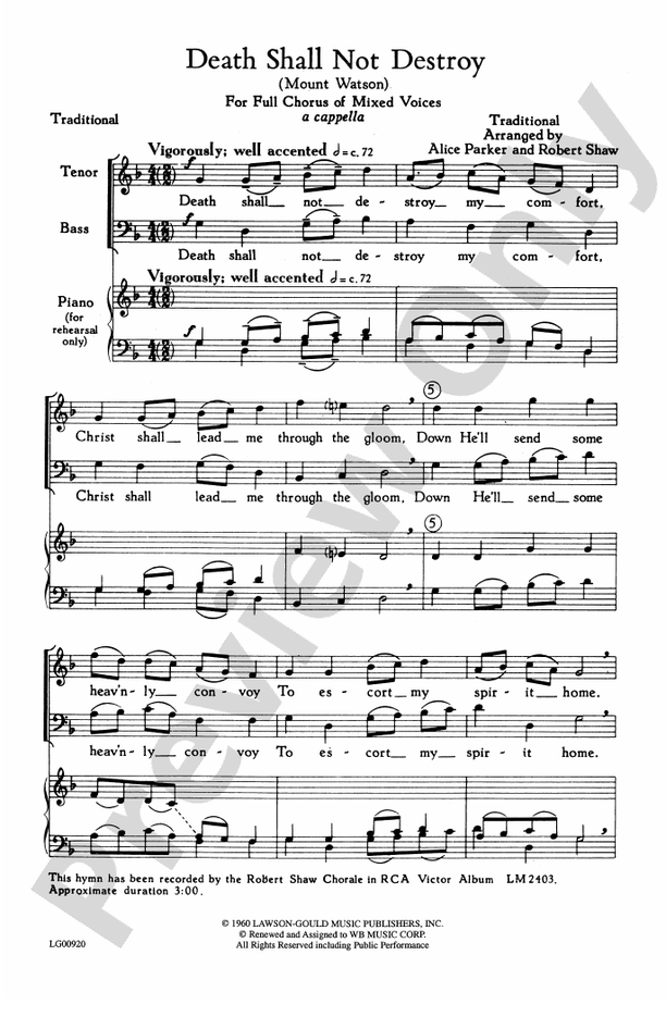 Death Shall Not Destroy – SATB Choral Octavo (Digital Download)
