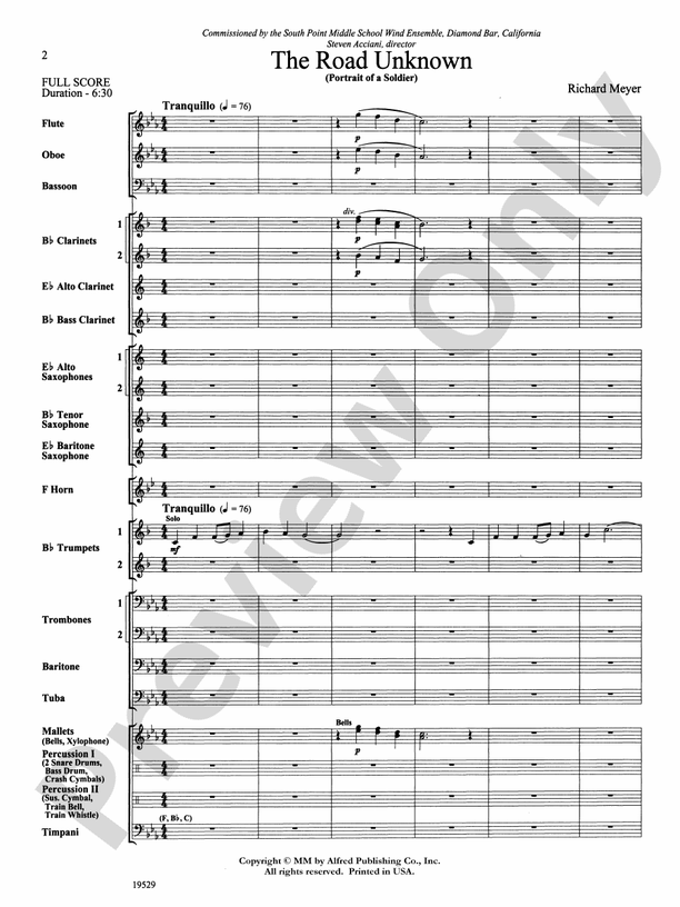 The Road Unknown - Concert Band Conductor Score & Parts (Digital Download)