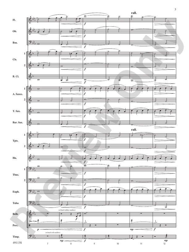 South Shore Soliloquy - Concert Band Conductor Score & Parts (Digital Download)