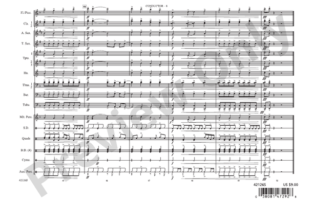 Treasure – Marching Band Conductor Score & Parts (Digital Download)