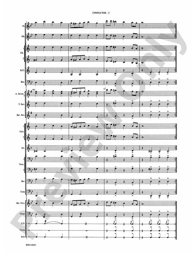 March Slav (Arr. James D Ployhar) - Concert Band Conductor Score & Parts (Digital Download)