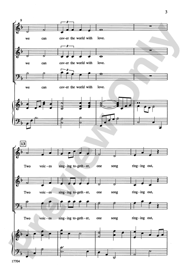 Cover the World with Love – 3-Part Mixed (with Sign Language) Choral Octavo (Digital Download)