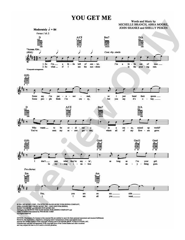 You Get Me - Guitar TAB (Digital Download)