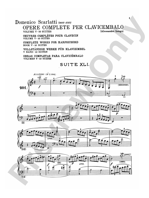 Scarlatti - The Complete Works, Volume V - Piano Solo (Digital Download)