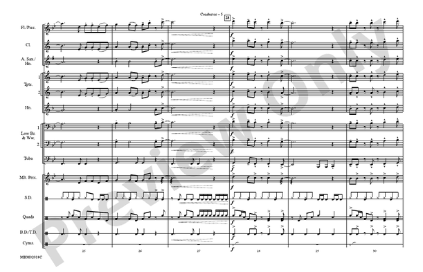 Turn the Beat Around – Marching Band Conductor Score & Parts (Digital Download)