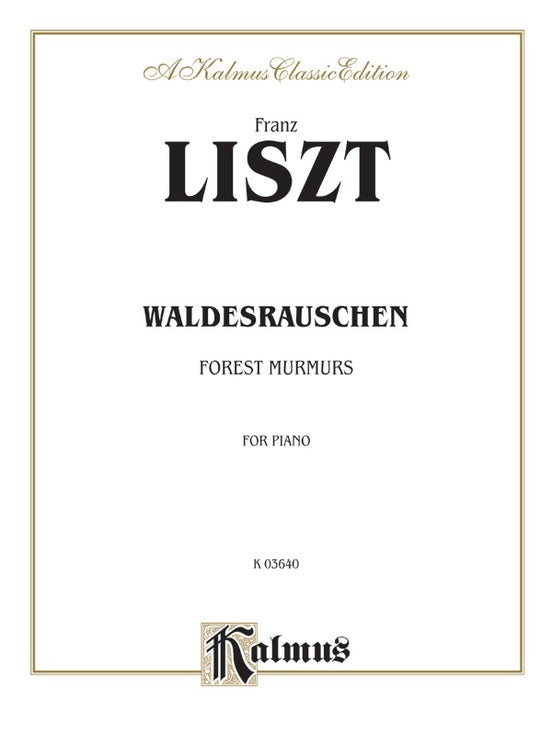Liszt - Waldesrauschen (Forest Murmurs) - Piano Solo (Digital Download)